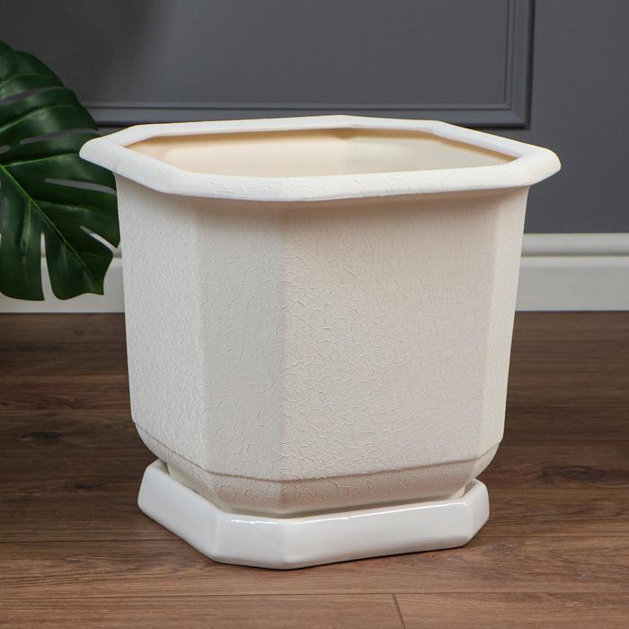 Горшок для цветов "Квадрат", белый, керамика, 25 л
Горшок для цветов "Квадрат", белый, керамика, 25 л