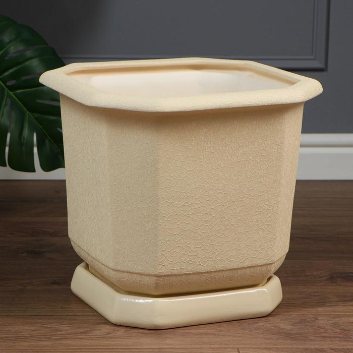 Горшок для цветов "Квадрат", бежевый, керамика, 25 л
Горшок для цветов "Квадрат", бежевый, керамика, 25 л