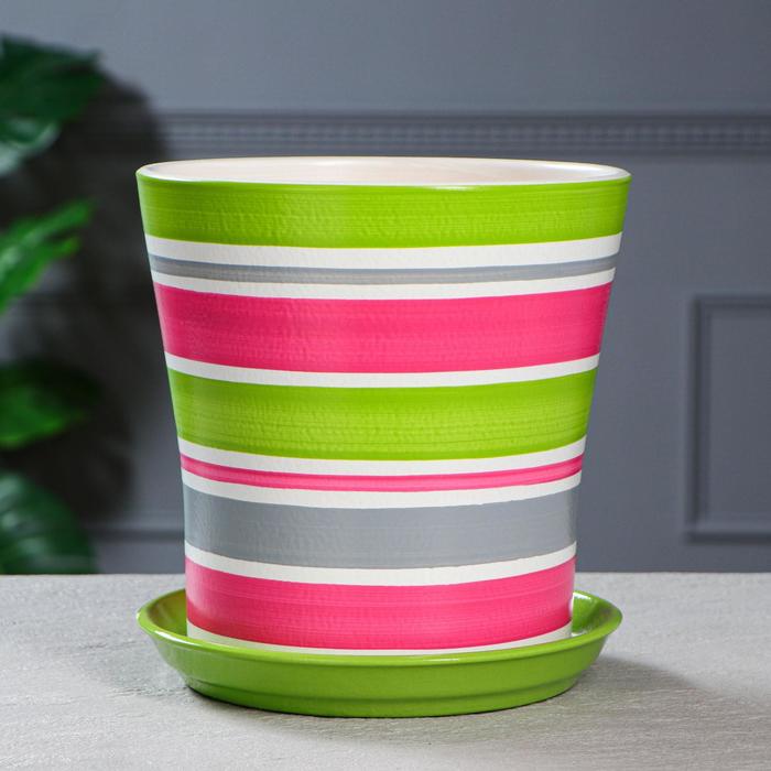 Горшок для цветов "Вуаль", полоска, разноцветная, 4 л
Горшок для цветов "Вуаль", полоска, разноцветная, 4 л