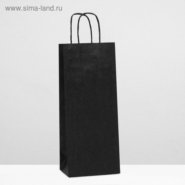 Пакет крафт под бутылку, чёрный, 14 х 8 х 33 см
Пакет крафт под бутылку, чёрный, 14 х 8 х 33 см