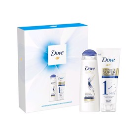 Подарочный набор Dove «Интенсивное восстановление»: Шампунь, 250 мл, Кондиционер, 180 мл
Подарочный набор Dove «Интенсивное восстановление»: Шампунь, 250 мл, Кондиционер, 180 мл