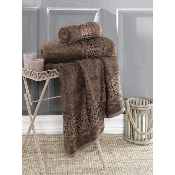 фото Полотенце armond, размер 90x150 см, цвет коричневый karna