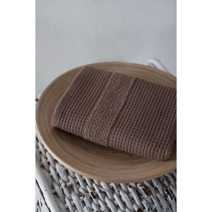 фото Полотенце truva 40 x 60 см, цвет коричневый karna