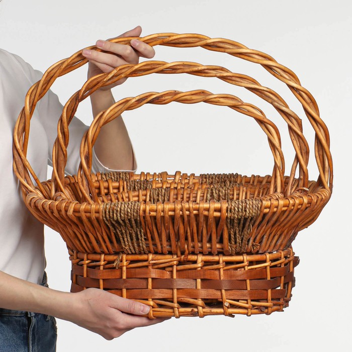 Набор корзин, 3 шт.L : 46x35X18см H41см,M : 39X28X15.5 см H34см,S : 32X22X13см H27см
Набор корзин, 3 шт.L : 46x35X18см H41см,M : 39X28X15.5 см H34см,S : 32X22X13см H27см