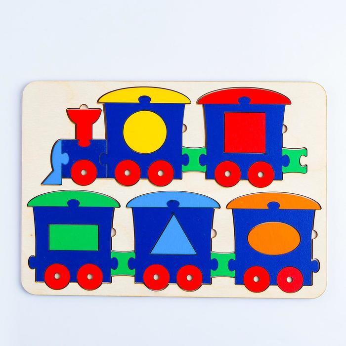 Пазл-конструктор «Паровозик Фигуры»
