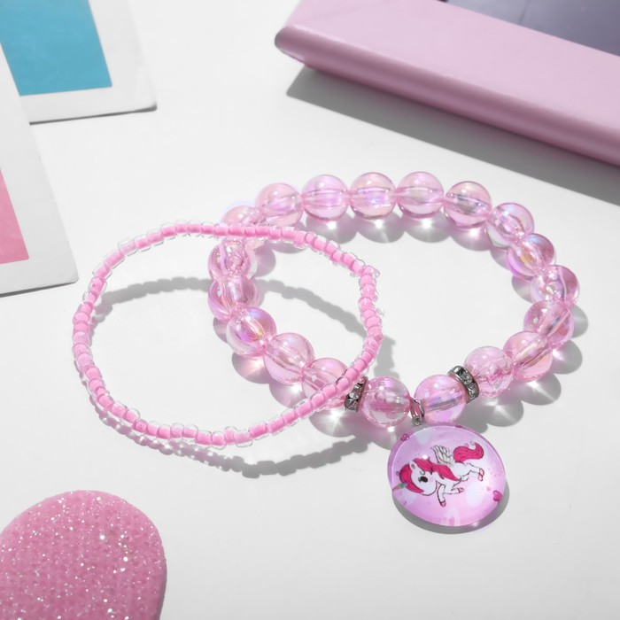 Браслет детский "Выбражулька" 2 нити, единорог, цвет розовый
Браслет детский "Выбражулька" 2 нити, единорог, цвет розовый