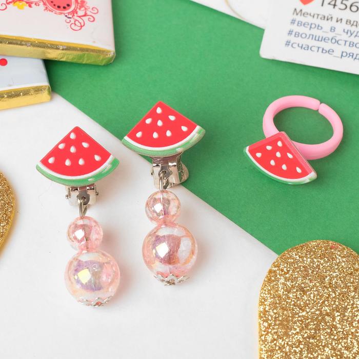 Набор детский 2 предмета: клипсы, кольцо "Фруктики". форма МИКС, цветной
Набор детский 2 предмета: клипсы, кольцо "Фруктики". форма МИКС, цветной