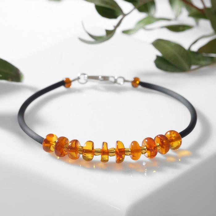 Браслет "Янтарь" на тросе, шайба через бисер, цвет коньячный
Браслет "Янтарь" на тросе, шайба через бисер, цвет коньячный