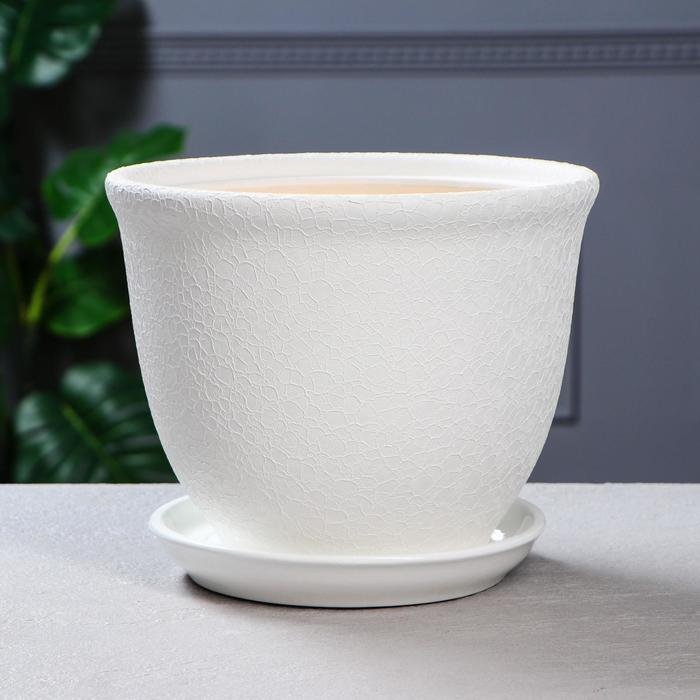 Горшок для цветов "Глория", шёлк, белый, керамика, 4 л
Горшок для цветов "Глория", шёлк, белый, керамика, 4 л