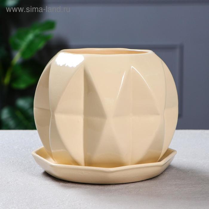 Горшок для цветов "Сфера", глазурь, бежевый, керамика, 1.5 л
Горшок для цветов "Сфера", глазурь, бежевый, керамика, 1.5 л