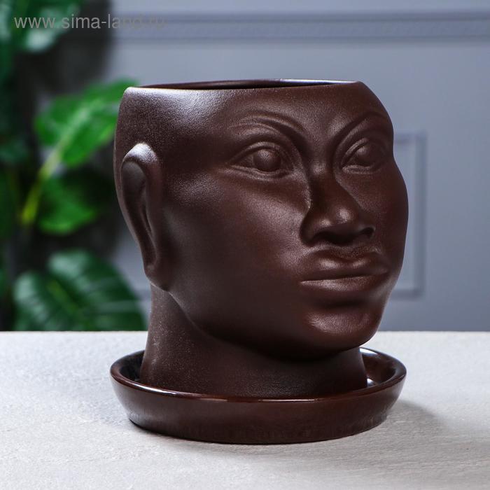 Горшок для цветов "Голова африканки", муар, коричневое, керамика, 1.4 л
Горшок для цветов "Голова африканки", муар, коричневое, керамика, 1.4 л