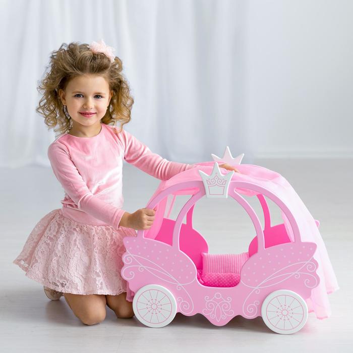 фото Игрушка детская кровать из коллекции «shining crown» цвет розовое облако манюня