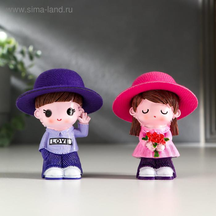 Сувенир полистоун "Малыш/Малышка в шляпке" набор 2 шт 6,5х6х4 см 
Сувенир полистоун "Малыш/Малышка в шляпке" набор 2 шт 6,5х6х4 см