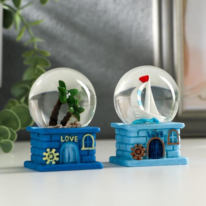 Сувенир полистоун водяной шар "Домик с парусом/пальмой" от батареек МИКС 6,5х4,5х4,5 см
Сувенир полистоун водяной шар "Домик с парусом/пальмой" от батареек МИКС 6,5х4,5х4,5 см