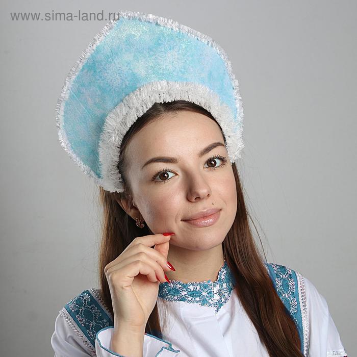 Кокошник «Белые снежинки» на бирюзовом
Кокошник «Белые снежинки» на бирюзовом
