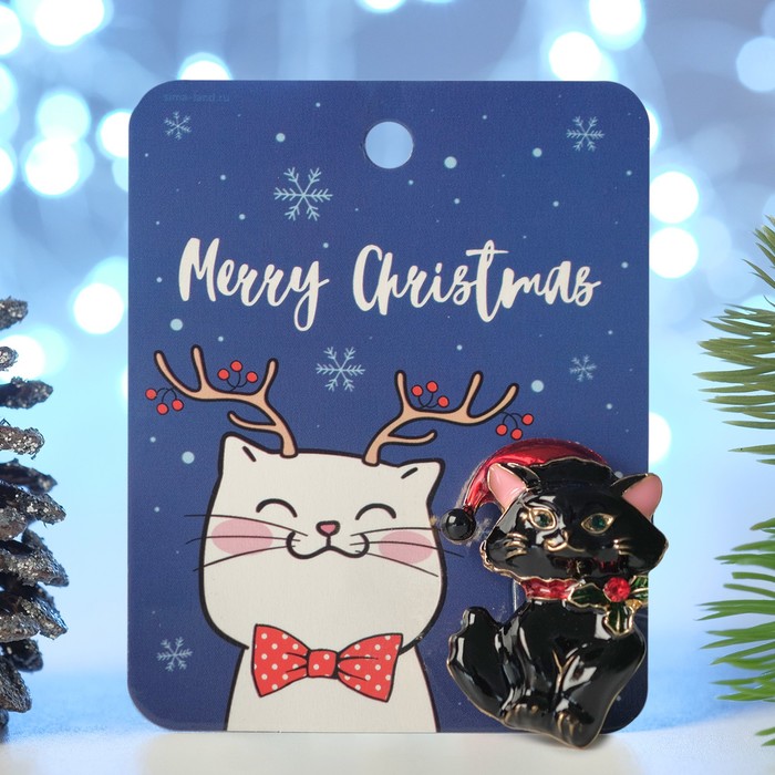 Брошь новогодняя "Котёнок", цвет красно-чёрный в золоте
Брошь новогодняя "Котёнок", цвет красно-чёрный в золоте