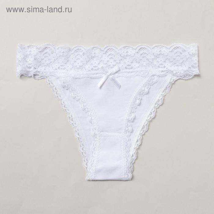 Трусы женские танга, цвет белый, размер 40-42 (M) 
Трусы женские танга, цвет белый, размер 40-42 (M)