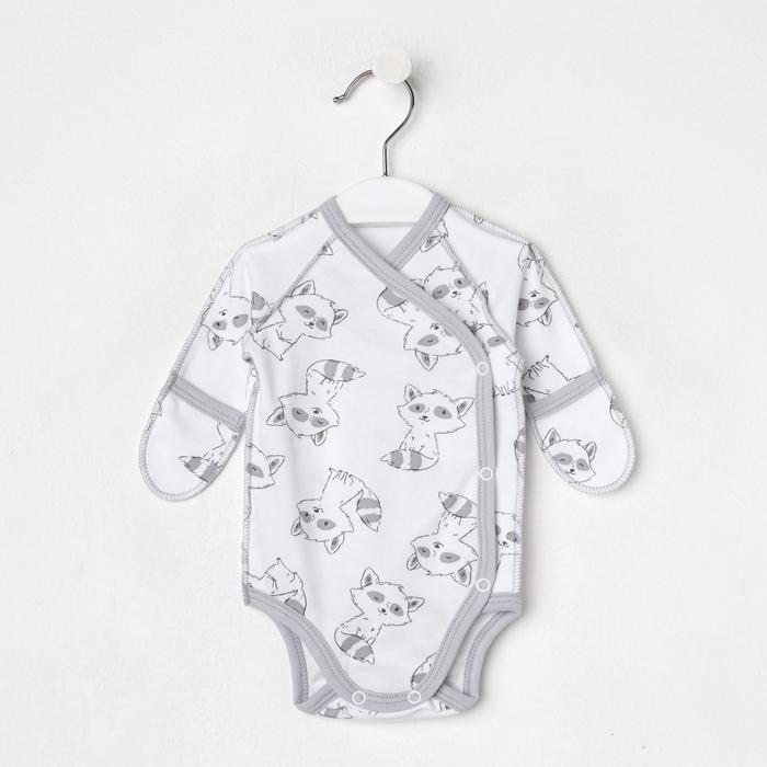 Боди «Варежка» на кнопках детское, цвет белый/серые еноты, рост 56
Боди «Варежка» на кнопках детское, цвет белый/серые еноты, рост 56