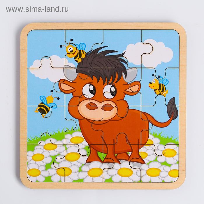 Пазл - вкладыш в рамке «Бычок на полянке» 16×16 см
Пазл - вкладыш в рамке «Бычок на полянке» 16×16 см