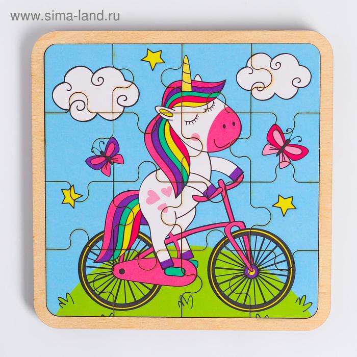 Пазл - вкладыш в рамке «Единорог на велосипеде» 16×16 см
Пазл - вкладыш в рамке «Единорог на велосипеде» 16×16 см