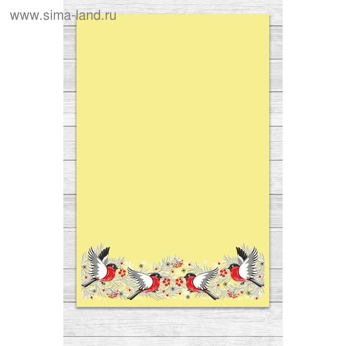Полотенце «Снегири» 39х60 см, цвет жёлтый 
Полотенце «Снегири» 39х60 см, цвет жёлтый