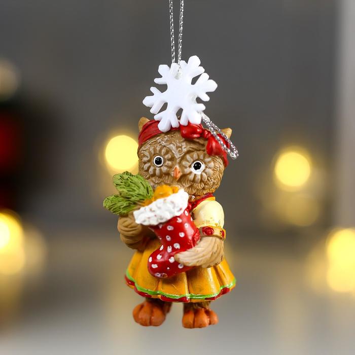 Подвеска "Сова с носком" 3х3,5х6 см
Подвеска "Сова с носком" 3х3,5х6 см