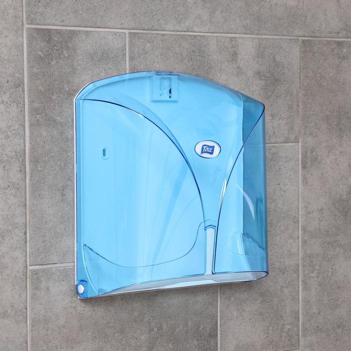 Диспенсер бумажных полотенец в листах, цвет голубой
Диспенсер бумажных полотенец в листах, цвет голубой