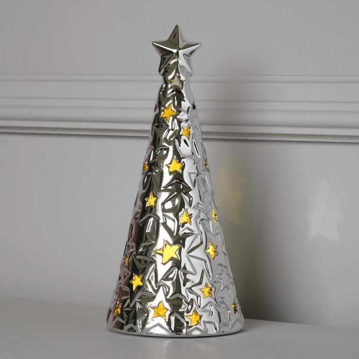 Светодиодная фигура «Серебристая ёлка», керамика, батарейки AG13х2, свечение тёплое белое
Светодиодная фигура «Серебристая ёлка», керамика, батарейки AG13х2, свечение тёплое белое