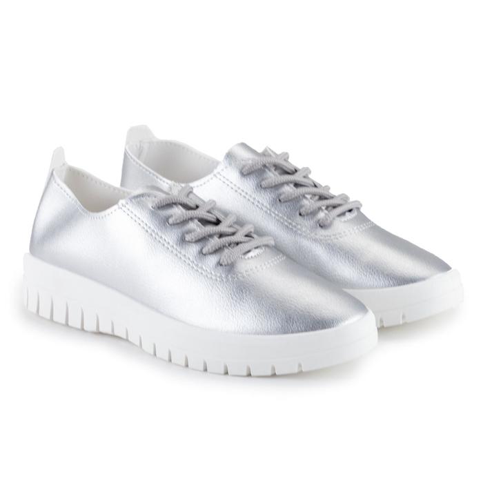 фото Кеды женские be537-10 цвет серебристый, размер 37 beiweisi