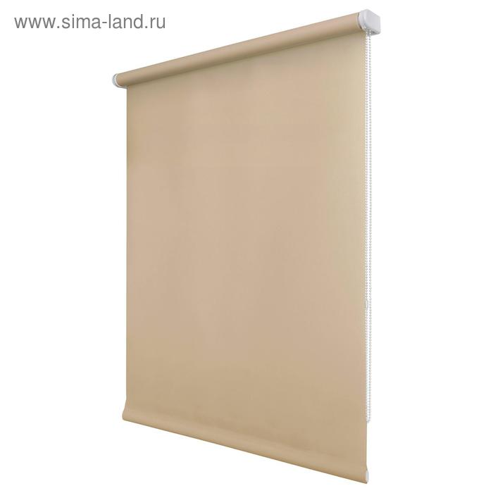 фото Рулонная штора «плайн», 43 х 175 см, цвет какао уют