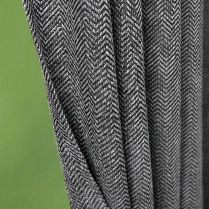 фото Комплект штор «бадди», размер 200 х 270 см - 2 шт, подхват - 2 шт, чёрный pasionaria