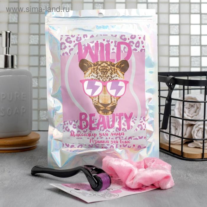 Набор: резинка и мезороллер Wild beauty, 14 х 4 см, 540 игл 
Набор: резинка и мезороллер Wild beauty, 14 х 4 см, 540 игл