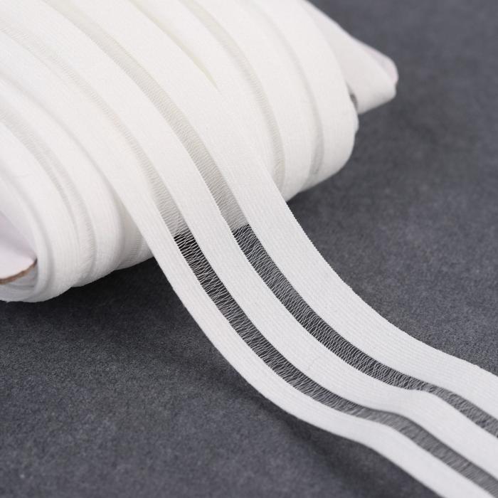 Резинка декоративная с прозрачными вставками, 20 мм, 10 ± 1 м, цвет белый
Резинка декоративная с прозрачными вставками, 20 мм, 10 ± 1 м, цвет белый