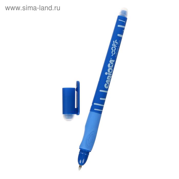 фото Ручка гелевая стираемая carioca "oops", узел 0,7 мм, чернила синие, резиновый держатель