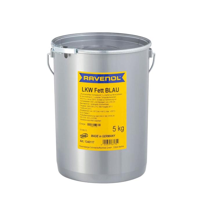 Смазка RAVENOL LKW Fett Blau, 5кг
Смазка RAVENOL LKW Fett Blau, 5кг
