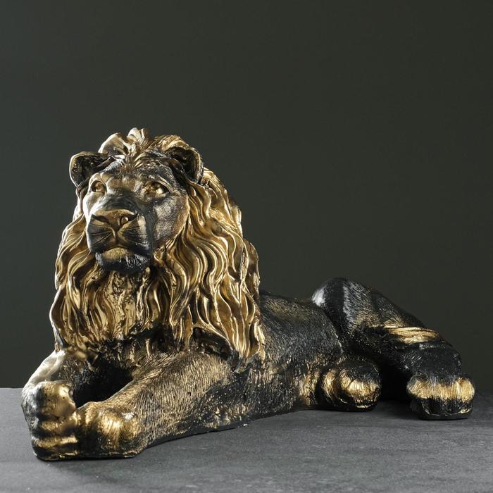 Фигура "Лев лежачий" левый, золото, 60х25х33см
Фигура "Лев лежачий" левый, золото, 60х25х33см