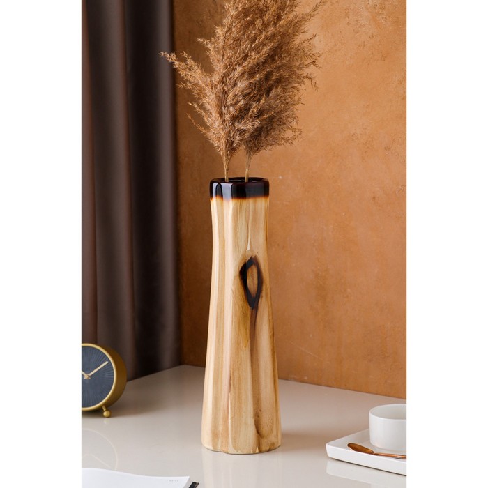 Ваза керамическая "Виола", настольная, под дерево, 40 см, авторская работа
Ваза керамическая "Виола", настольная, под дерево, 40 см, авторская работа