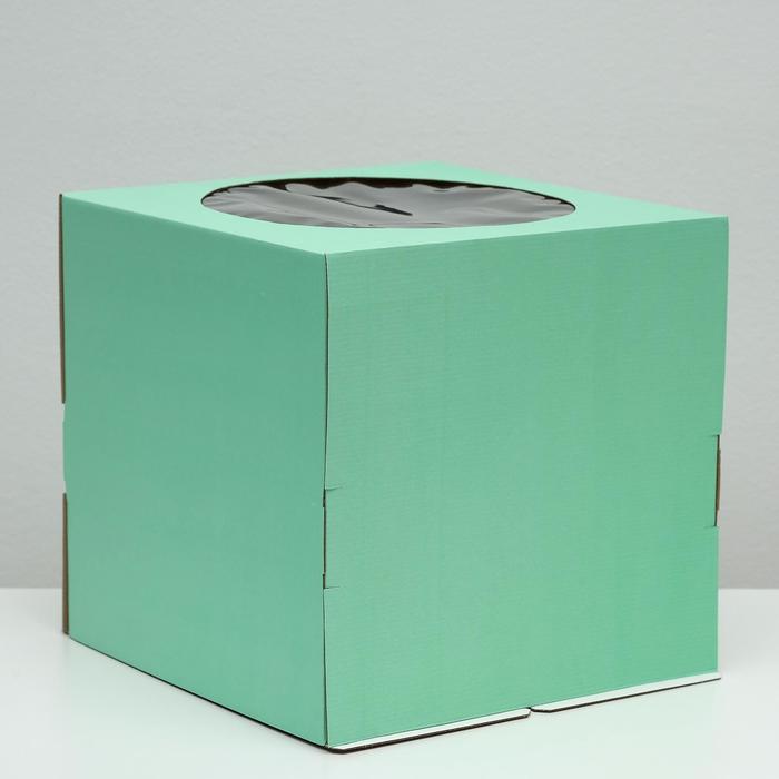 Кондитерская коробка, с окном, мятная, 30 х 30 х 30 см
Кондитерская коробка, с окном, мятная, 30 х 30 х 30 см