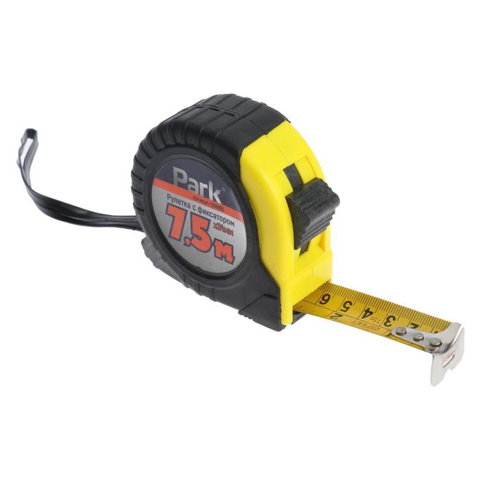 Рулетка Park, 7.5 м х 24 мм, с фиксатором
Рулетка Park, 7.5 м х 24 мм, с фиксатором