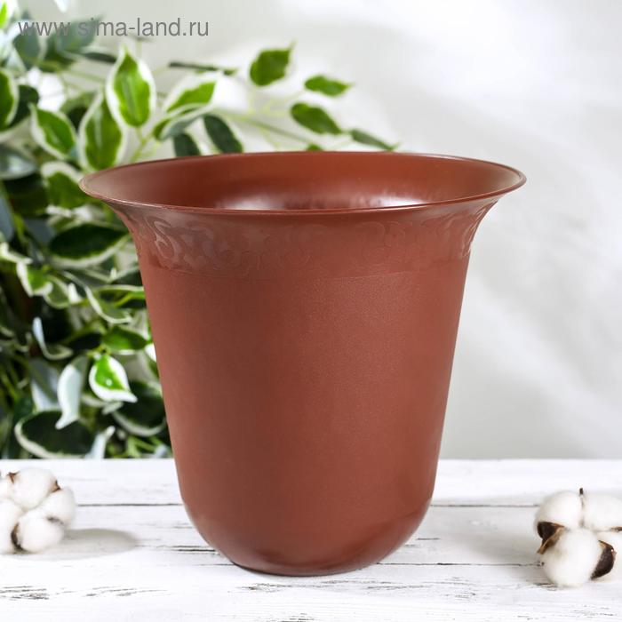 Горшок для цветов 3,5 л, цвет коричневый
Горшок для цветов 3,5 л, цвет коричневый