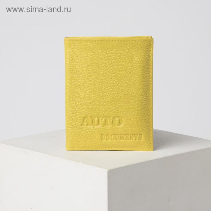 Обложка для автодокументов 2 в 1 (с портмоне), цвет жёлтый
Обложка для автодокументов 2 в 1 (с портмоне), цвет жёлтый