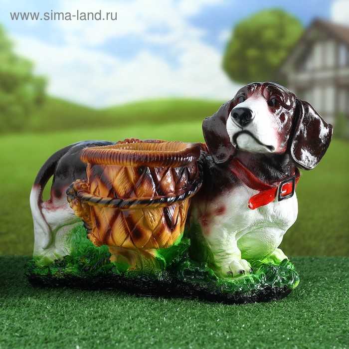 Фигурное кашпо "Такса" 39х32х26см
Фигурное кашпо "Такса" 39х32х26см