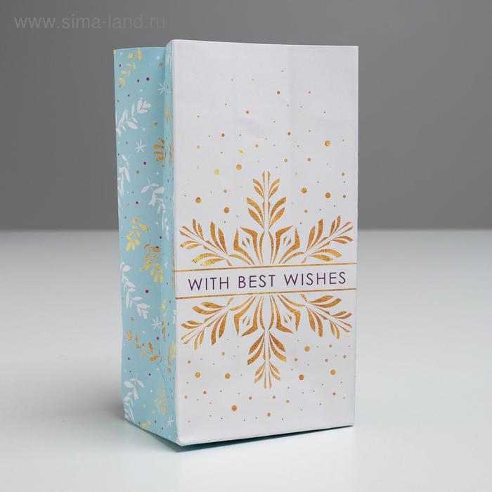 Пакет без ручек «With best wishes», 10 × 19.3 × 7 см
Пакет без ручек «With best wishes», 10 × 19.3 × 7 см