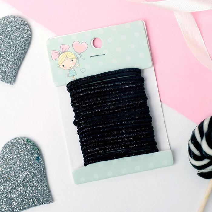 Резинка для волос "Люкс" (набор 24 шт) мерцание, чёрный
Резинка для волос "Люкс" (набор 24 шт) мерцание, чёрный