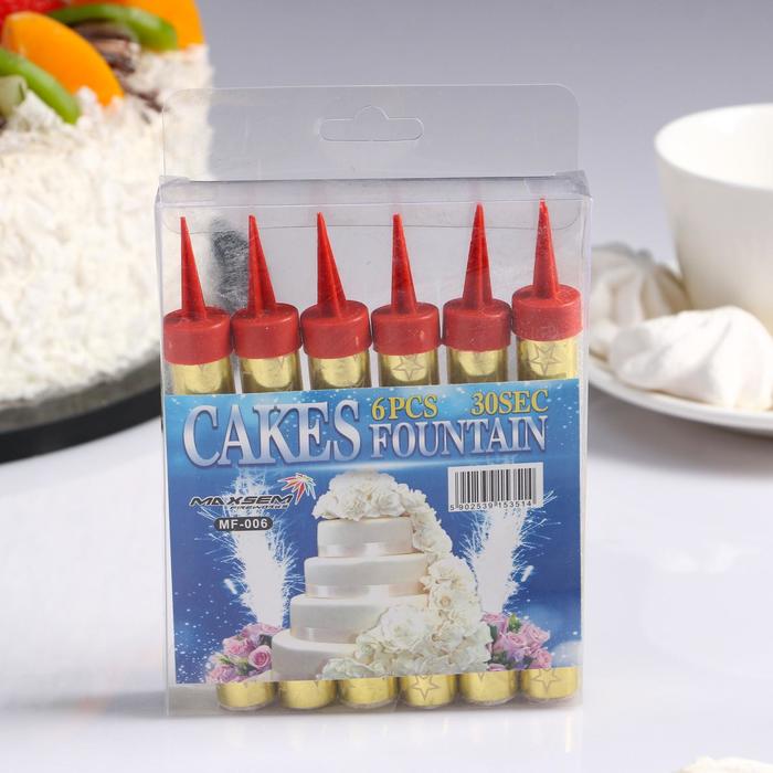 Набор тортовых свечей "Фонтаны" 10 см (6 шт)
Набор тортовых свечей "Фонтаны" 10 см (6 шт)