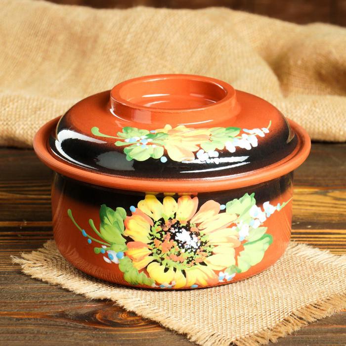 Кастрюля "Подсолнух", глазурь, 1 л
Кастрюля "Подсолнух", глазурь, 1 л