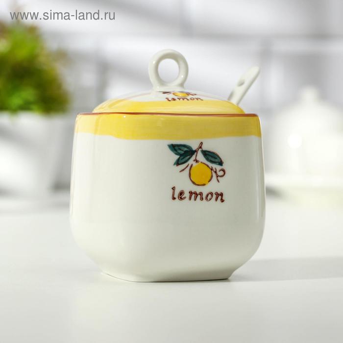 фото Сахарница с ложкой «лимоны», 8×10 см