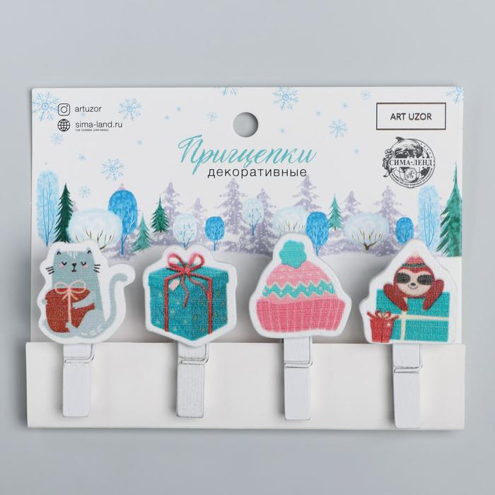 Набор декоративных прищепок «Новогоднее настроение», 12 × 9,7 см
Набор декоративных прищепок «Новогоднее настроение», 12 × 9,7 см