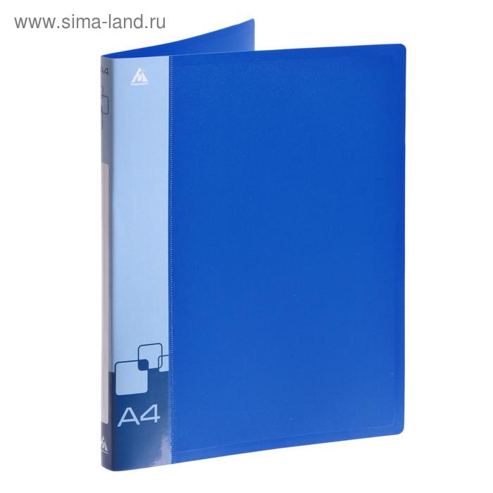 фото Папка с метал. зажим а4 0.7мм бюрократ -pz07cblue внутренний и торцевой карман, синяя