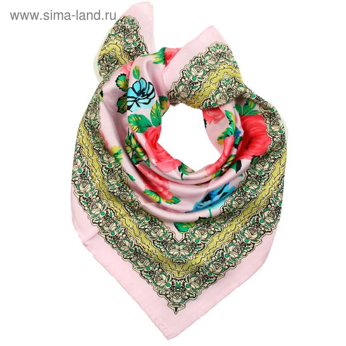 фото Платок женский, размер 90х90, цвет мультиколор